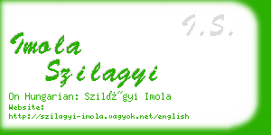 imola szilagyi business card